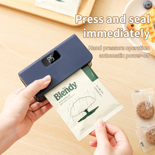 Plastic Bag Sealer Mini Heat Bag Sealing Machine Rechargeable Handheld Food Packaging Heat Sealer Thermal Bags Sealing Machine